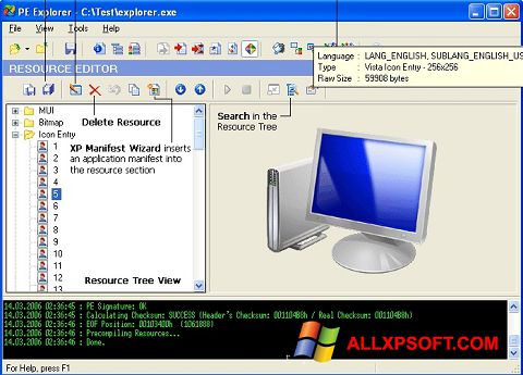 截图 PE Explorer Windows XP