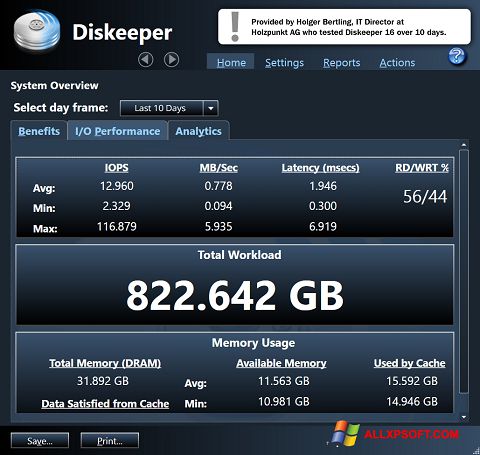 截图 Diskeeper Windows XP