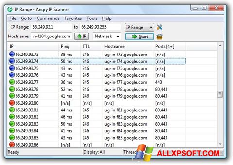 截图 Angry IP Scanner Windows XP