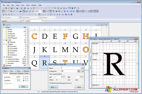 截图 Font Creator Windows XP