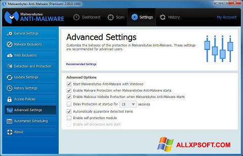 截图 Malwarebytes Anti-Malware Windows XP