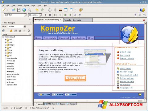 截图 KompoZer Windows XP