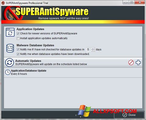 截图 SUPERAntiSpyware Windows XP