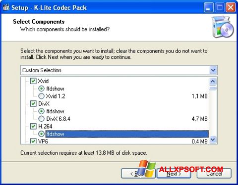 截图 K-Lite Codec Pack Windows XP