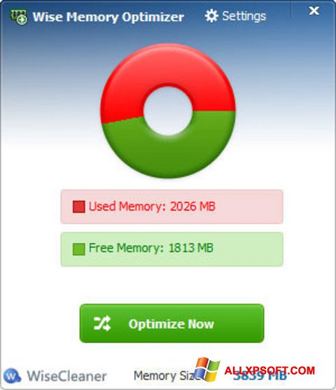截图 Wise Memory Optimizer Windows XP