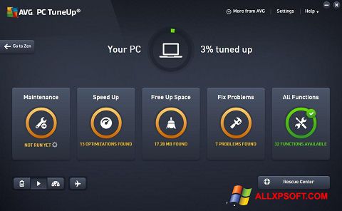 截图 AVG PC Tuneup Windows XP