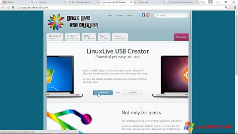 截图 LinuxLive USB Creator Windows XP