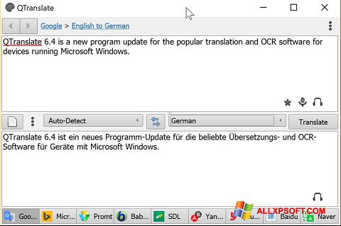 截图 QTranslate Windows XP