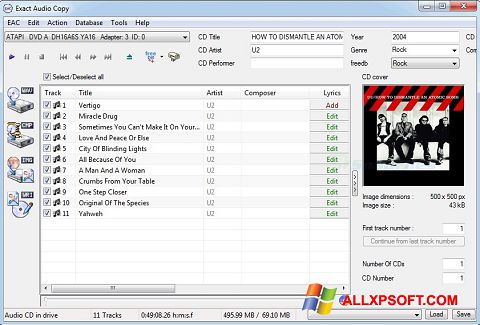 截图 Exact Audio Copy Windows XP