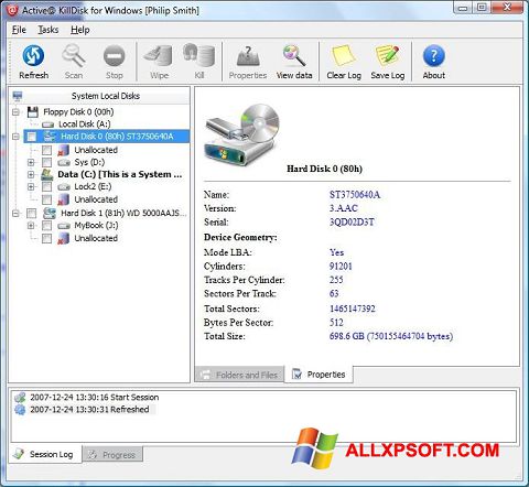 截图 Active KillDisk Windows XP