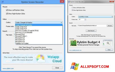 截图 Rylstim Screen Recorder Windows XP