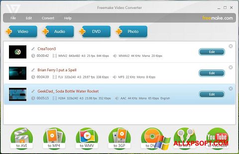 截图 Freemake Video Converter Windows XP