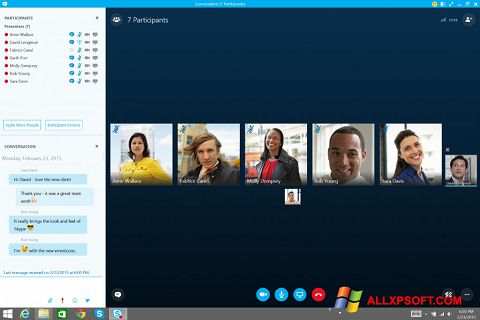 截图 Skype for Business Windows XP
