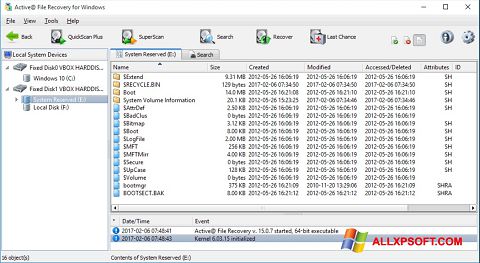 截图 Active File Recovery Windows XP