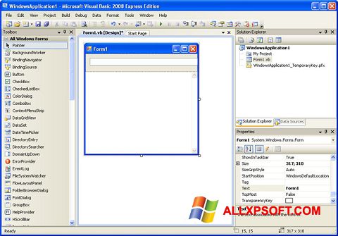 截图 Microsoft Visual Basic Windows XP