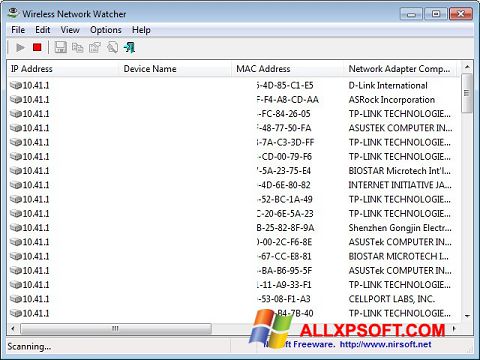 截图 Wireless Network Watcher Windows XP