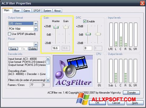 截图 AC3Filter Windows XP