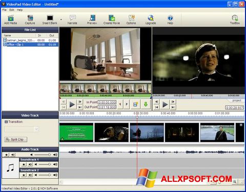 截图 VideoPad Video Editor Windows XP