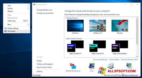 截图 Personalization Panel Windows XP