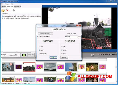 截图 Bolide Slideshow Creator Windows XP