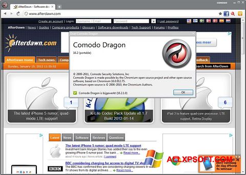 截图 Comodo Dragon Windows XP
