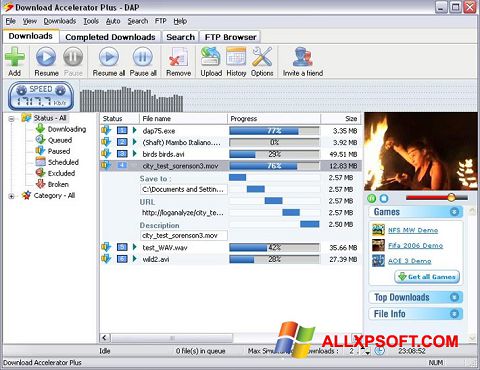 截图 Download Accelerator Plus Windows XP