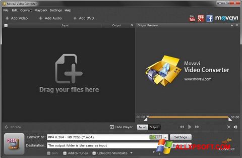 截图 Movavi Video Converter Windows XP