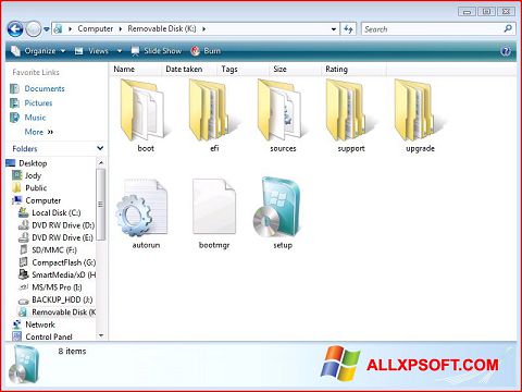 截图 Windows 7 USB DVD Download Tool Windows XP