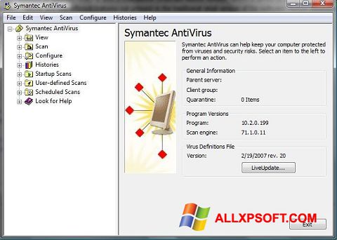 截图 Symantec Antivirus Windows XP