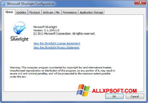 截图 Microsoft Silverlight Windows XP