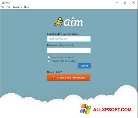 截图 AOL Instant Messenger Windows XP