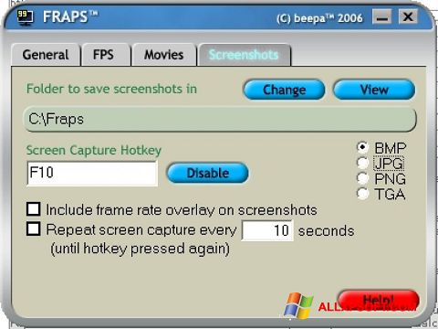 截图 Fraps Windows XP