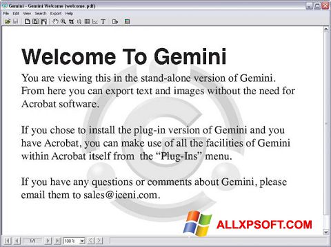 截图 Gemini Windows XP
