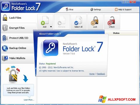 截图 Folder Lock Windows XP