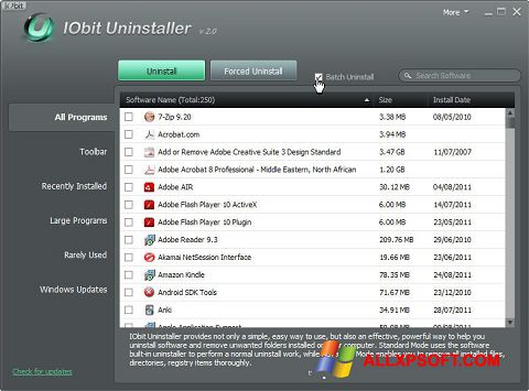 截图 IObit Uninstaller Windows XP