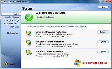 截图 Symantec Endpoint Protection Windows XP