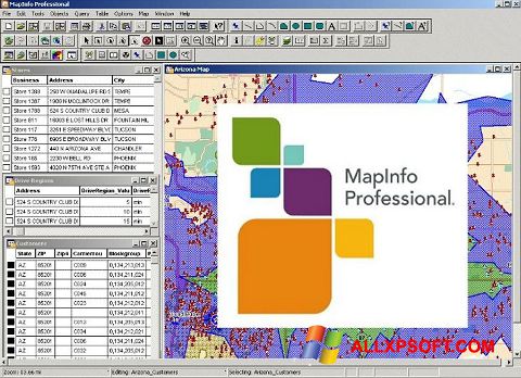 截图 MapInfo Professional Windows XP