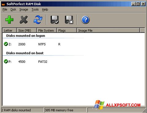 截图 SoftPerfect RAM Disk Windows XP