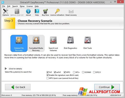 截图 EasyRecovery Professional Windows XP