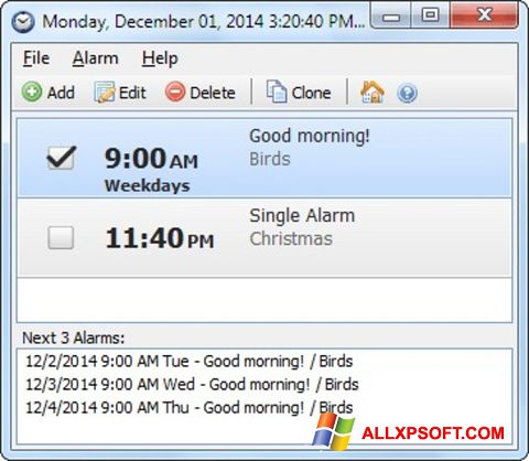 截图 Free Alarm Clock Windows XP