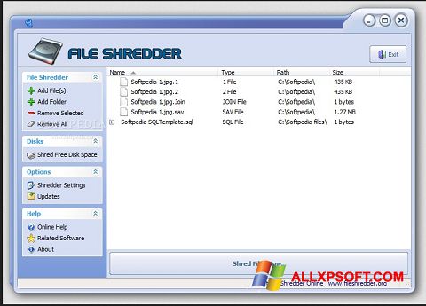 截图 File Shredder Windows XP
