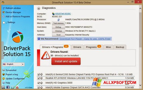 截图 DriverPack Solution Online Windows XP