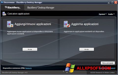 截图 BlackBerry Desktop Manager Windows XP