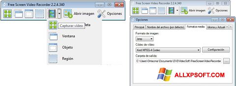 截图 Free Screen Video Recorder Windows XP