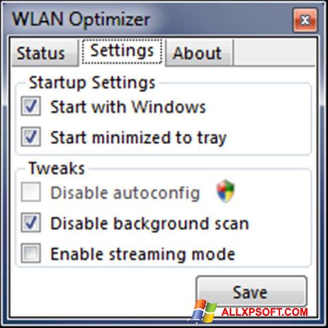 截图 WLAN Optimizer Windows XP